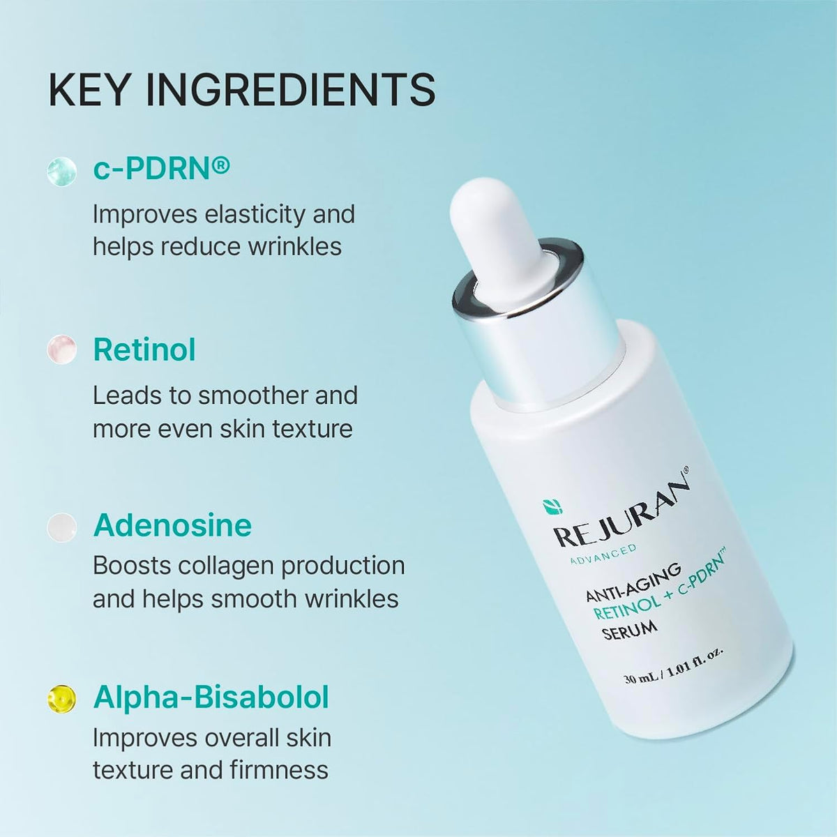REJURAN Advanced Anti-Aging Retinol + c-PDRN® Serum, 1.01 fl oz