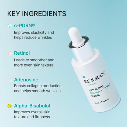 REJURAN Advanced Anti-Aging Retinol + c-PDRN® Serum, 1.01 fl oz