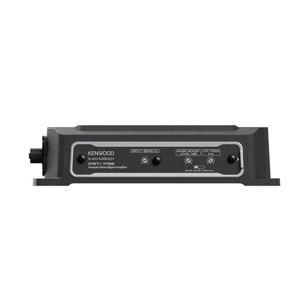 KENWOOD KAC-M5001 600W Monokompakte Digitale Versterker vir Motor, Mariene, UTV & Motorsportvoertuie, Soliede Korrosiebestande Aluminiumonderstel, IPX6, IPX7 & IP6X Gesertifiseer en Vibrasiebestand