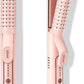 Airflow Curling Iron, 360° Cool 2 in 1 Flat Iron Hair Straightener & Curler for Lasting Curls, 1.25 Inch Curling Wand, 5 Temps for Long & Short Hair, Women Gifts, Anti-Scald