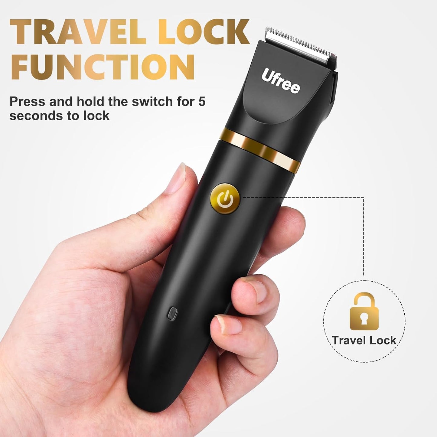Body Hair Trimmer for Men, Manscape Ball Pubic Hair Trimmer, 3 in 1 Body Grooming Kit for Groin, Waterproof Body Electric Shaver Razor, Grooming for Face and Body, Gifts for Men, Black