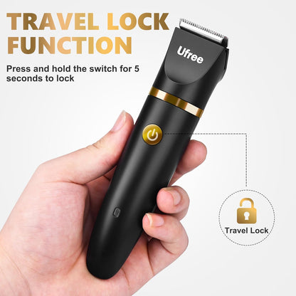 Body Hair Trimmer for Men, Manscape Ball Pubic Hair Trimmer, 3 in 1 Body Grooming Kit for Groin, Waterproof Body Electric Shaver Razor, Grooming for Face and Body, Gifts for Men, Black
