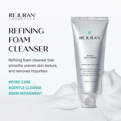 REJURAN Refining Foam Cleanser, c-PDRN® Facial Cleanser, 4.05 fl oz