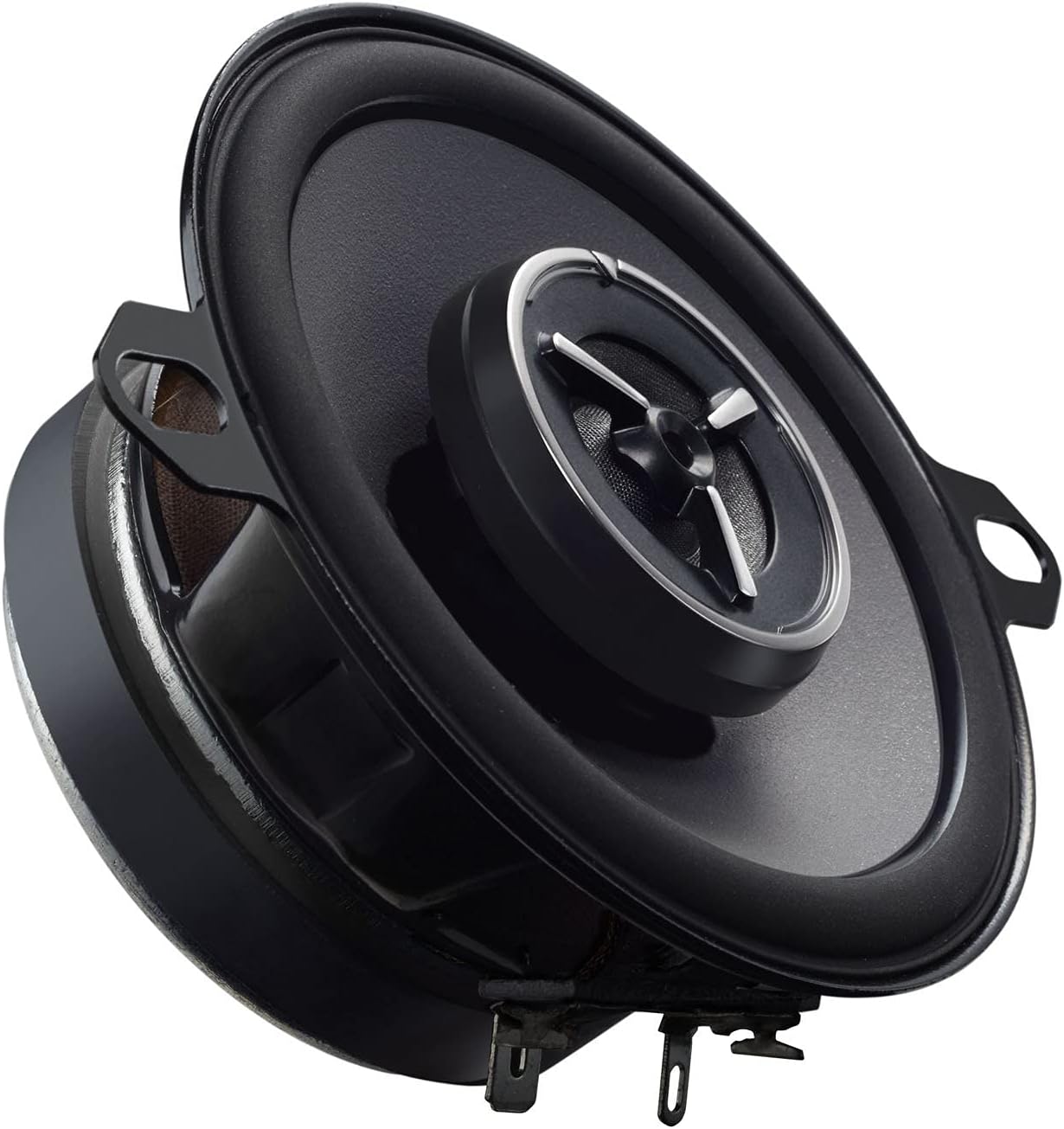 Kenwood eXcelon KFC-X3C 3.5-duim Mid-reeks motorluidspreker met sy-gebalanseerde koepelhoëtweeters vir Chrysler/Toyota/Ander, 120 Watt Maksimum Krag (Paar)