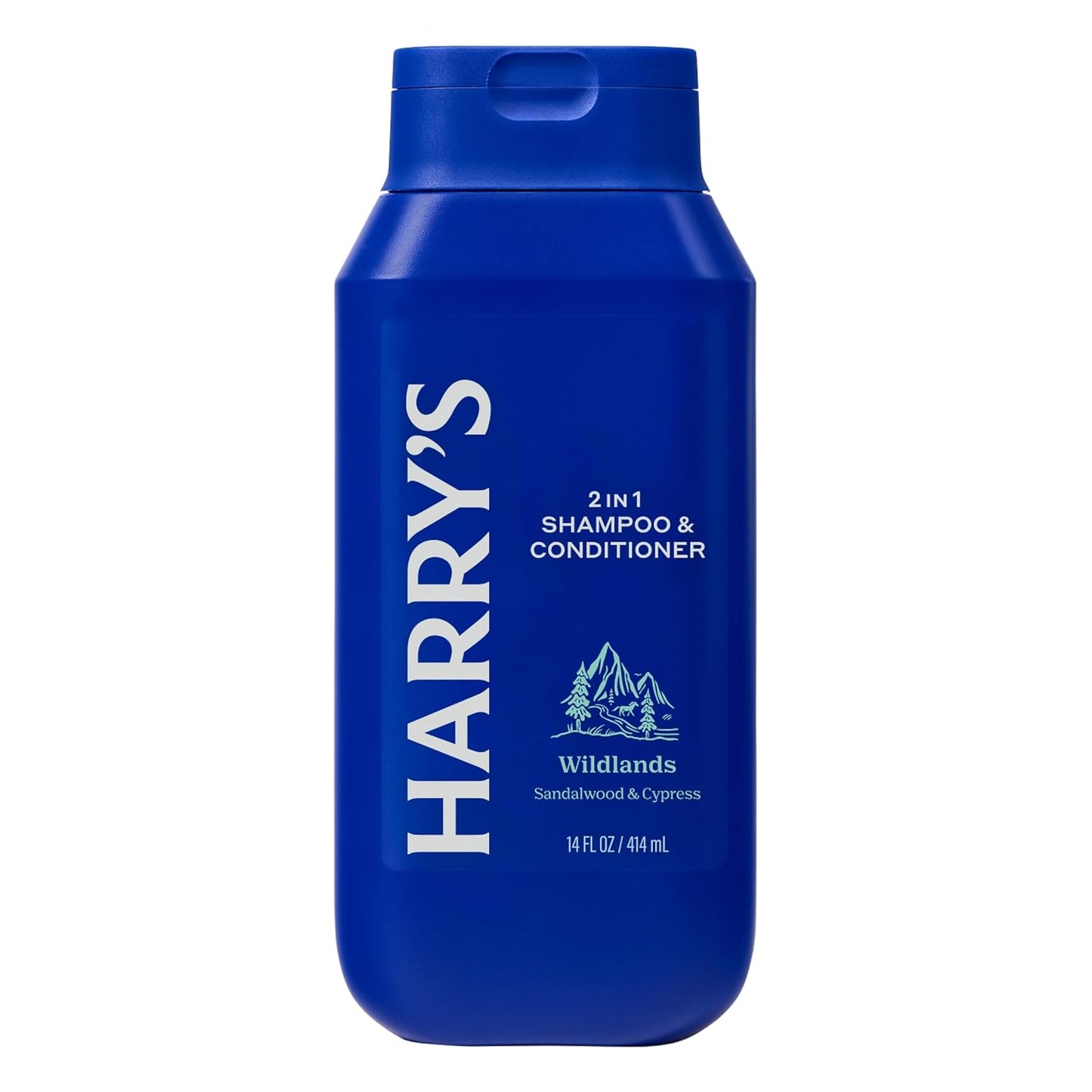Men's 2 in 1 Shampoo and Conditioner for All Hair Types - New Wildlands Scent No Parabens or Sulfates (3 Pack) 14 fl oz