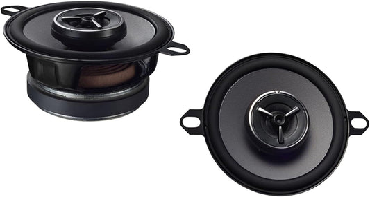 Kenwood eXcelon KFC-X3C 3.5-duim Mid-reeks motorluidspreker met sy-gebalanseerde koepelhoëtweeters vir Chrysler/Toyota/Ander, 120 Watt Maksimum Krag (Paar)