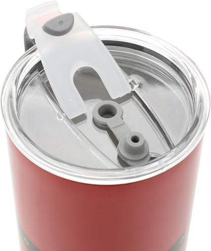 Insulated Stainless Steel Tumbler w/ Reusable Straw & Leak-Proof Lid Easy Carry Handle 40oz (Santa Suit)