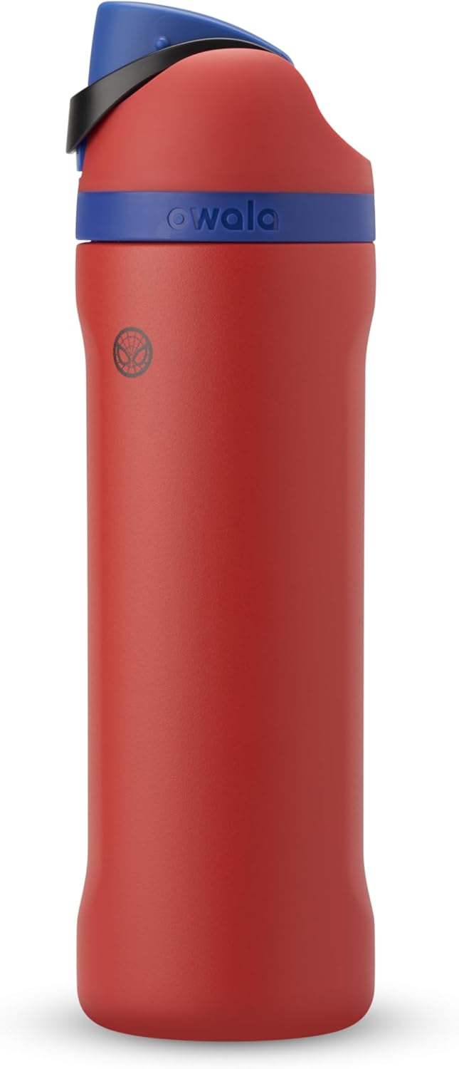 FreeSip Insulated Stainless Steel Water Bottle w/ Straw BPA-Free 24 oz - Marvel Spiderman