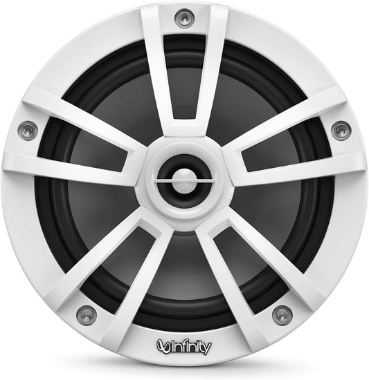 Infinity Marine Boat 6.5 Inch RGB LED Coaxial Speakers - White