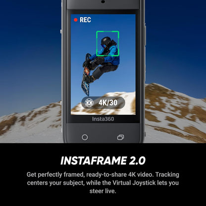 Insta360 X4 Air Starter Bundle - Lightweight 165g 8K 360 Camera, Invisible Selfie Stick, Replaceable Lenses, Shoot First & Frame Later, Built-in Wind Guard, FlowState Stabilization, AI-Powered App