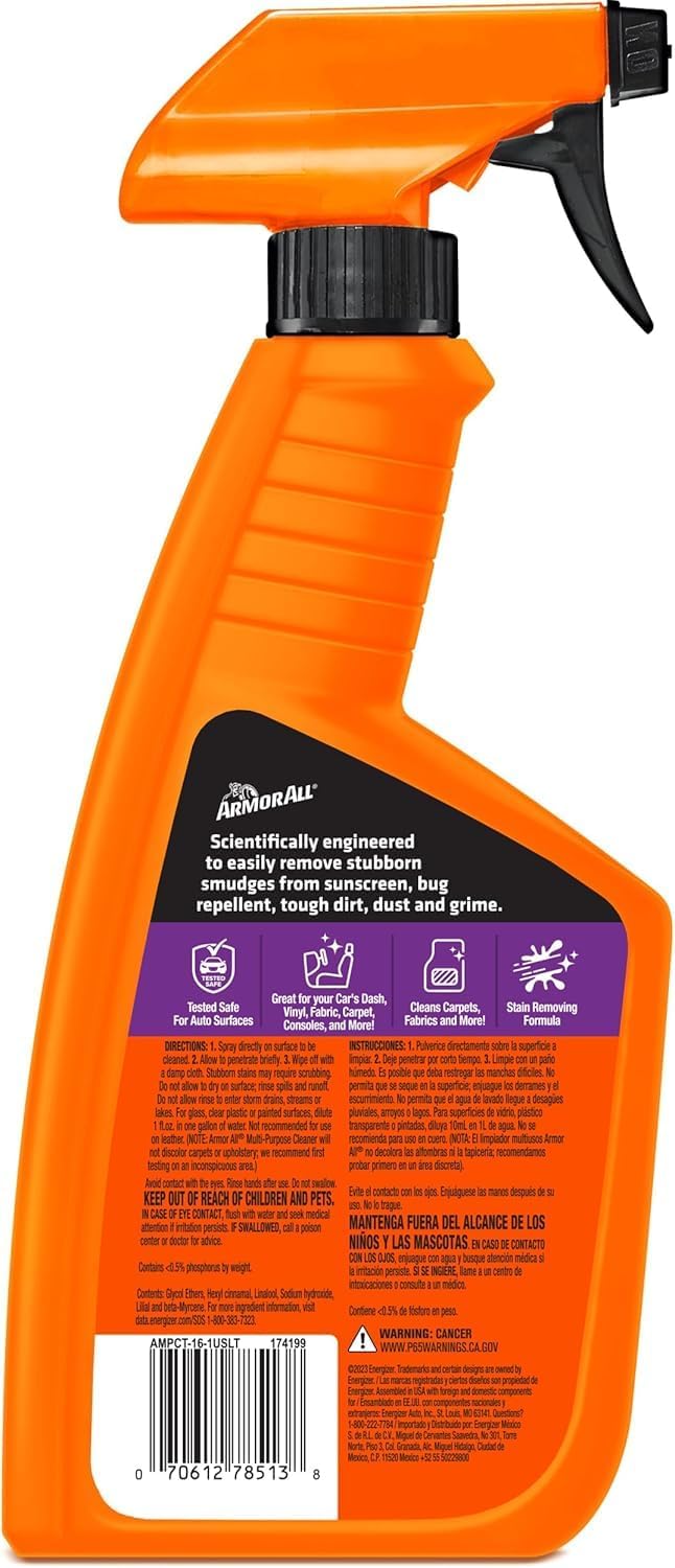 Armor All Veeldoelige Skoonmaker, Motorskoonmakersproei vir Alle Motoroppervlakke (473 ml)