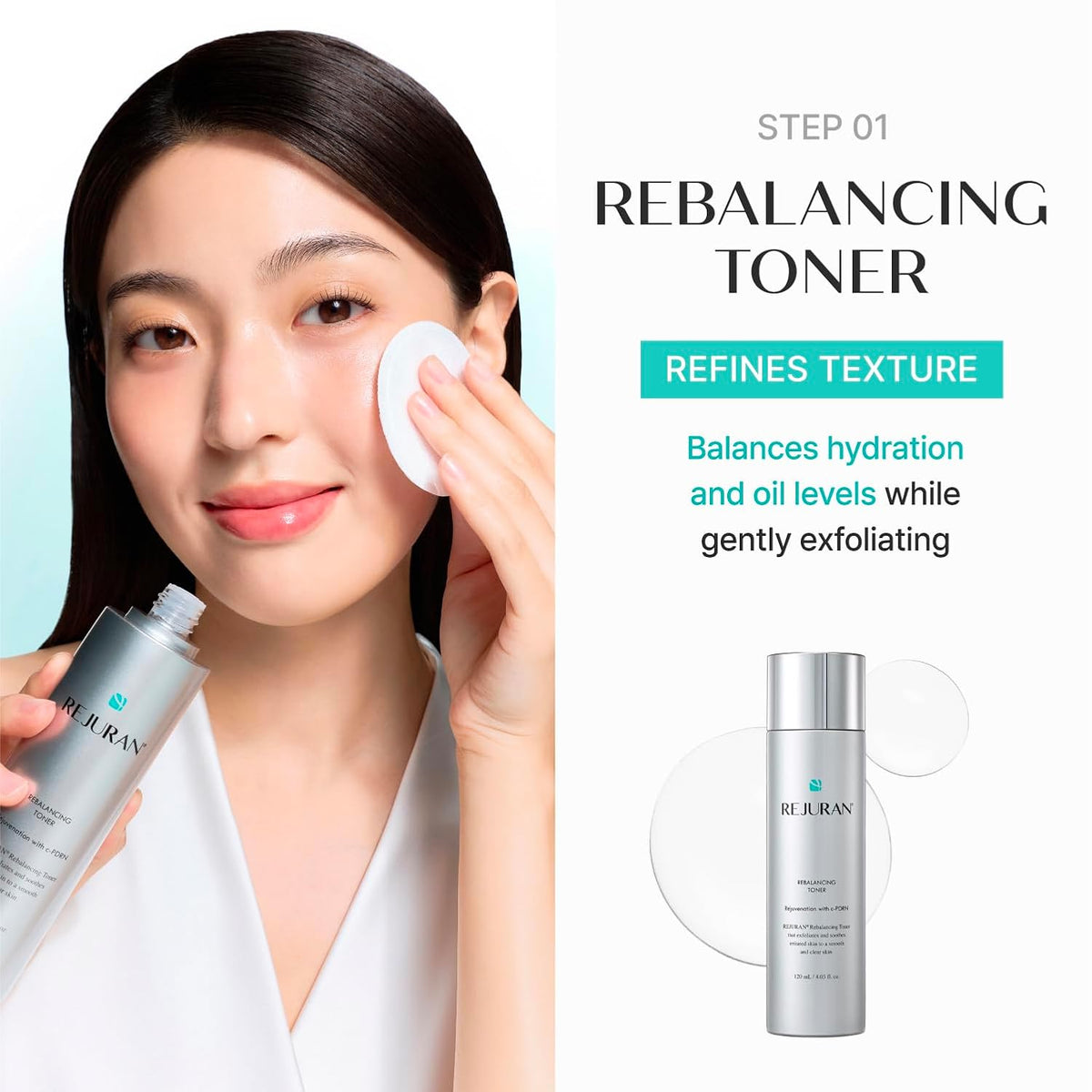 REJURAN Total Aesthetic Set, c-PDRN® Korean Skincare Gift Set, 5 Pieces