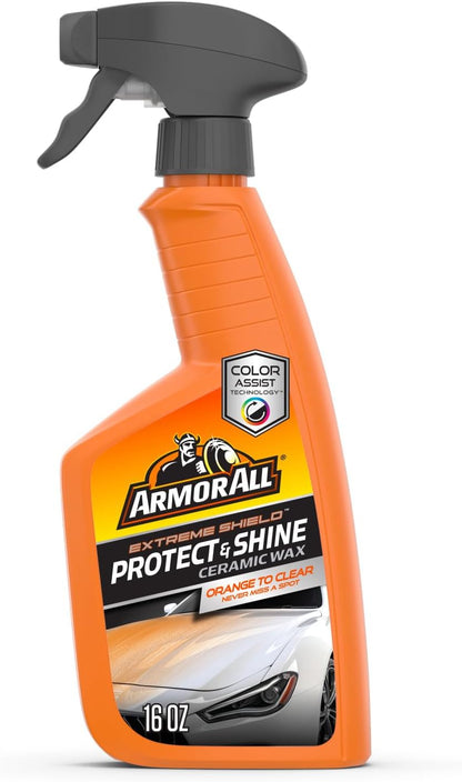 Armor All Extreme Shield Protect & Shine Ceramic Wax, Kleurveranderende Spuitkarwas (473 ml)