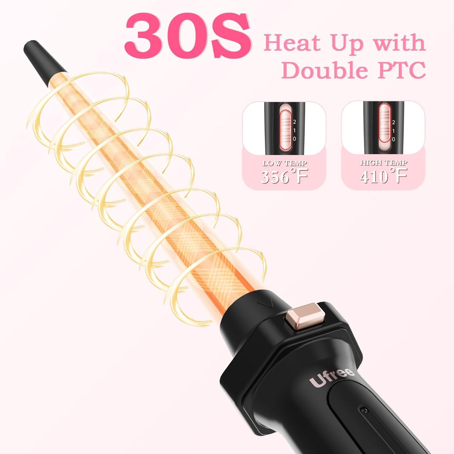 5 in 1 Curling Iron with Interchangeable Ceramic Barrels Wand Set with Flat Iron Hair Straightener, Instant Heat Up, Dual Voltage Hair Curler, Gifts for Women