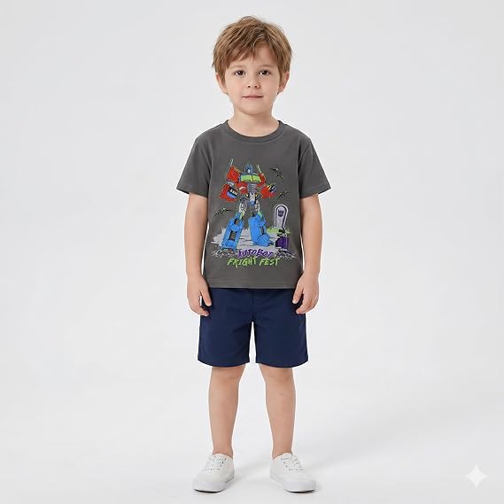 Transformers Optimus Prime Decepticon Boys Halloween Short Sleeve T-Shirt for Big Kids