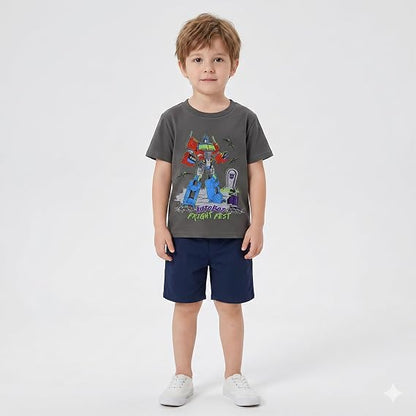 Transformers Optimus Prime Decepticon Boys Halloween Short Sleeve T-Shirt for Big Kids