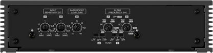 KENWOOD eXcelon X303-4 Klas D 4-Kanaal Kragversterker – Hoëprestasie 600W Kompakte Versterker met Verstelbare Kontroles, Uitstekende Klankhelderheid, en Gevorderde Beskerming