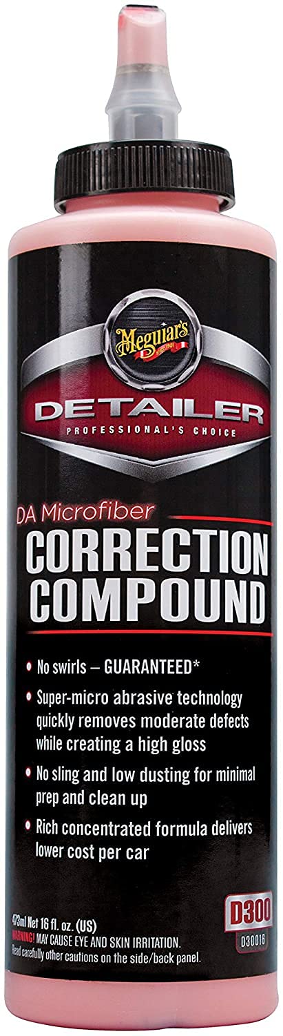 Meguiar's DA Microfiber Correction Compound Pro Motorvoertuig Krasverwyderaar Verwyder Kolle, Skrapies, Watervlekke, Oksidasie (473 ml)