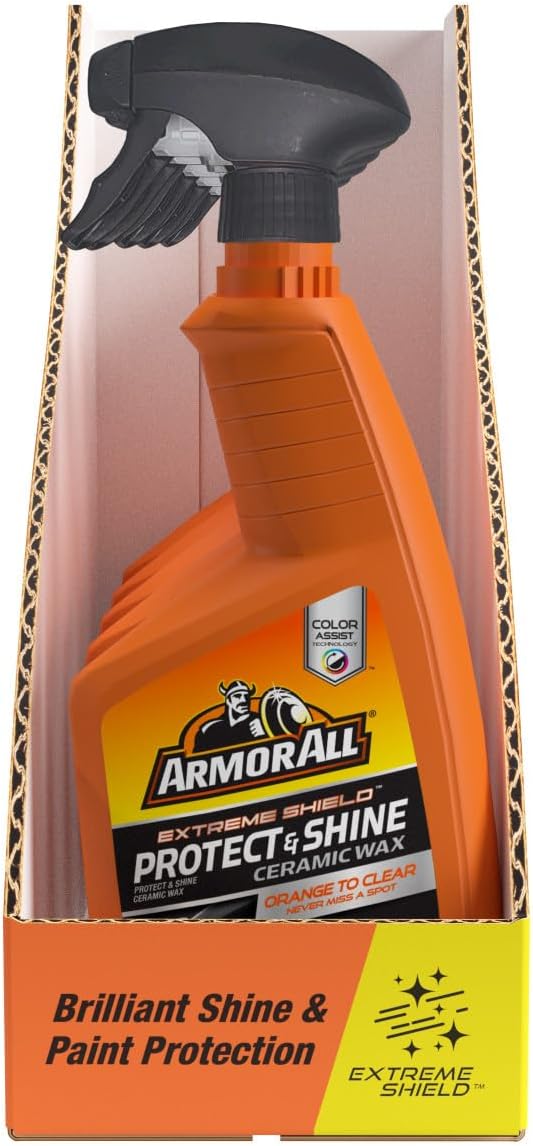 Armor All Extreme Shield Protect & Shine Ceramic Wax, Kleurveranderende Spuitkarwas (473 ml)