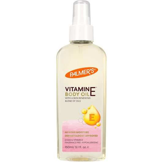 Palmer's Vitamin E Multi-Purpose Body Oil 48 HR Moisture - Fragrance Free - Hypoallergenic -  5.1 Oz
