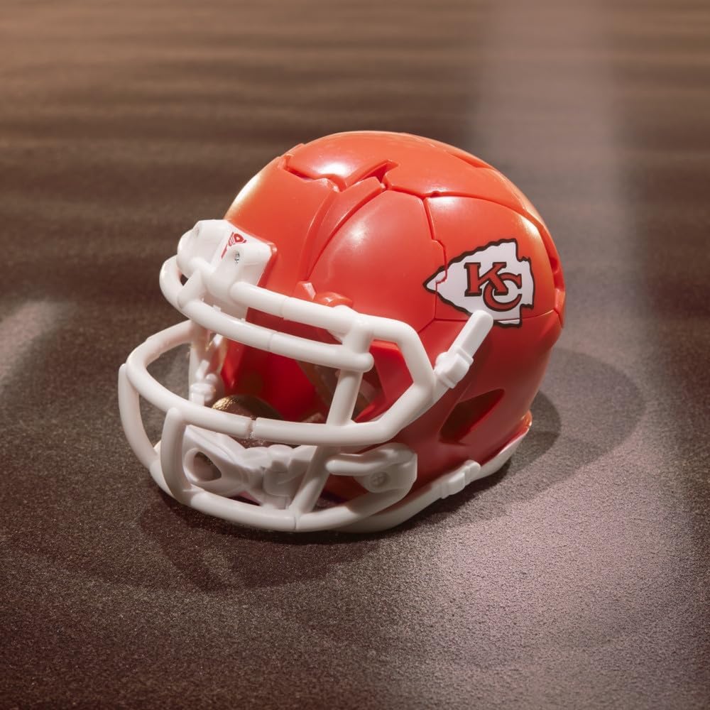 Transformers NFL Kansas City Chiefs KC-59, 5.5-Inch Action Figure Changes from Robot to Helmet, Football Toys for Ages 8+