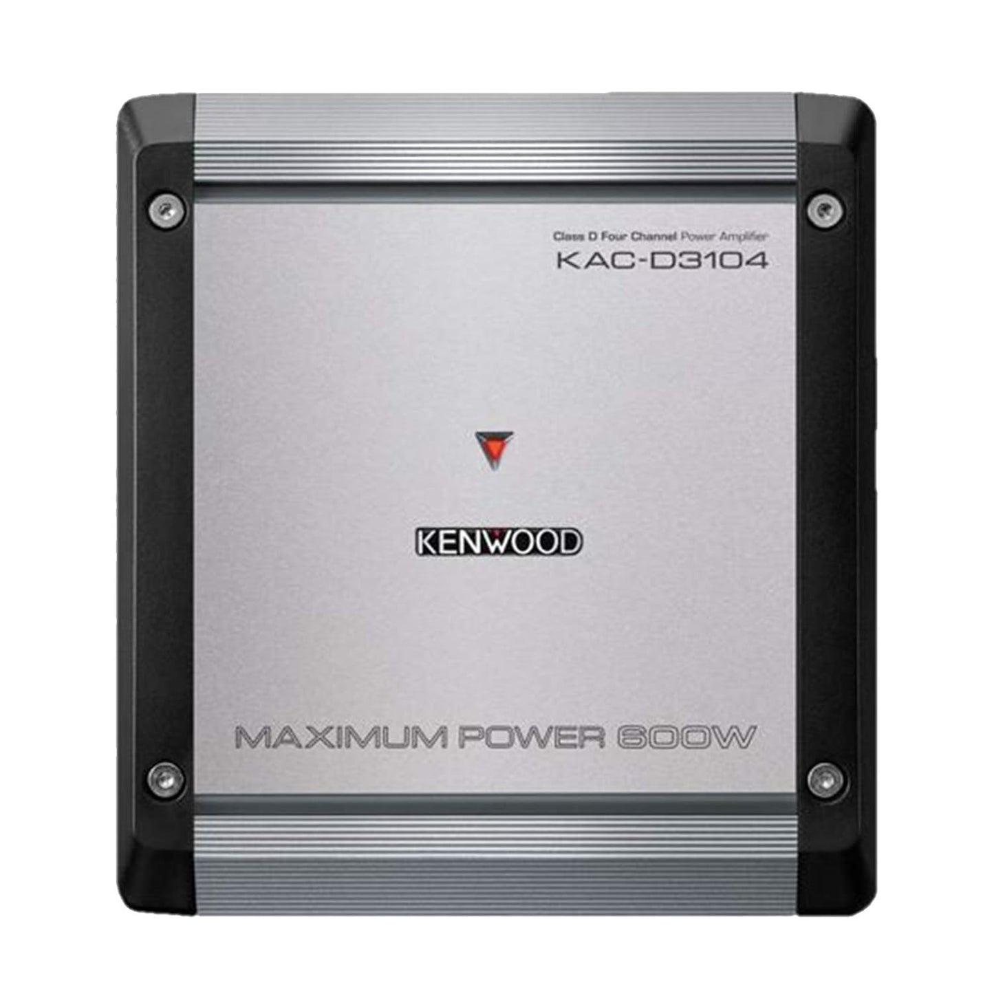 Kenwood KACD3104 Klas D 4-Kanaal Kragversterker; Maksimum Krag 600W; RMS 50W x4 (4Ω); RMS 75W x4 (2Ω); Veranderlike Hoog- en Laagdeurlaatfilter; Bassversterking