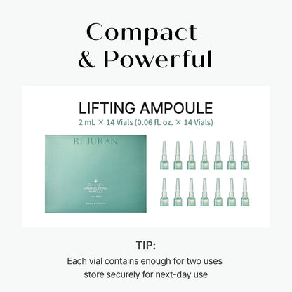 REJURAN Recover Lifting Ampoule, c-PDRN® Face Serum, 14 x 0.07 fl oz