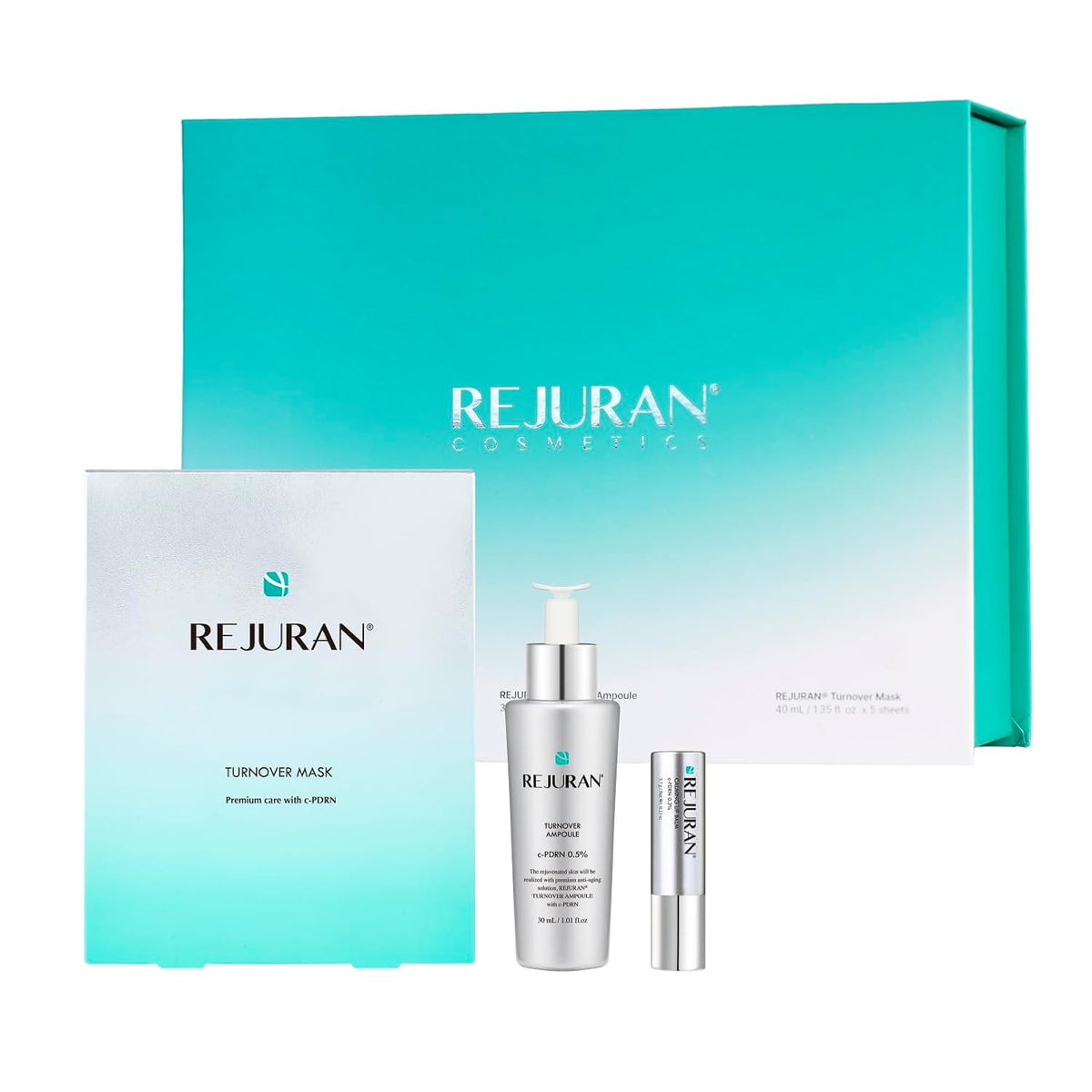 REJURAN Glow Trio Essentials, c-PDRN® Korean Skincare Gift Set, 3 Pieces