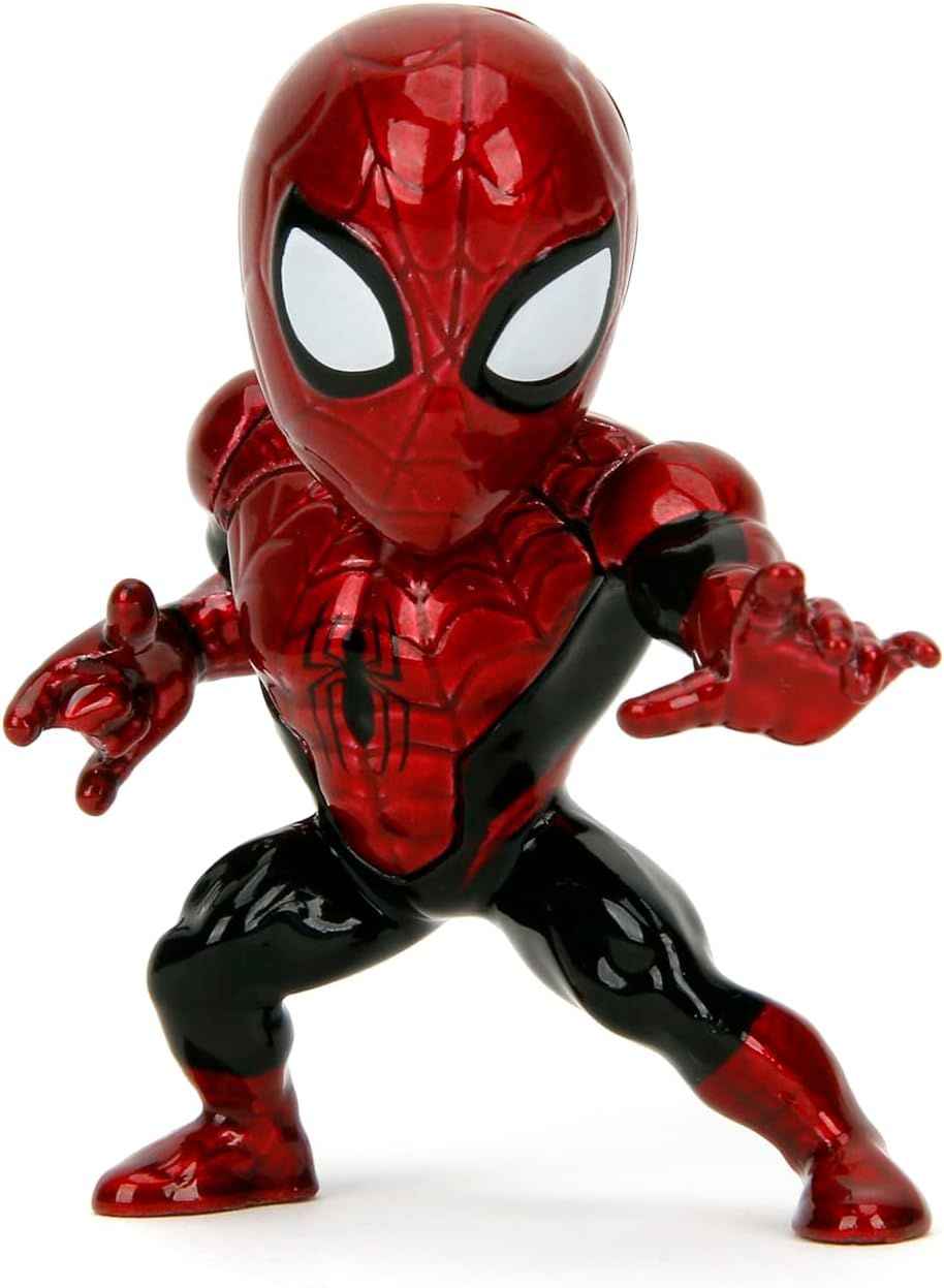 New Spider-Man 4-Pack – Collectible 2.5” Metal Figures – Spider-Man, Green Goblin, Toxin, Venom – Classic Marvel Heroes,