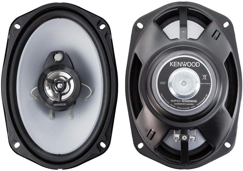 Kenwood KFC-6966S 6 x 9 Duim 400-Watt 3-rigting Vlakmonteer Koaksiale Motorluidspreker Maklike Installasie - Paar