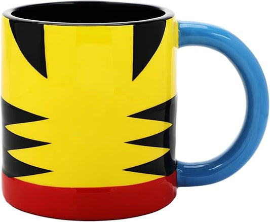 X-Men Wolverine Costume 16 Oz Yellow Ceramic Mug