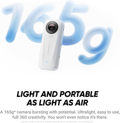 Insta360 X4 Air Starter Bundle - Lightweight 165g 8K 360 Camera, Invisible Selfie Stick, Replaceable Lenses, Shoot First & Frame Later, Built-in Wind Guard, FlowState Stabilization, AI-Powered App