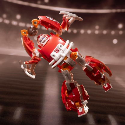 Transformers NFL Kansas City Chiefs KC-59, 5.5-Inch Action Figure Changes from Robot to Helmet, Football Toys for Ages 8+
