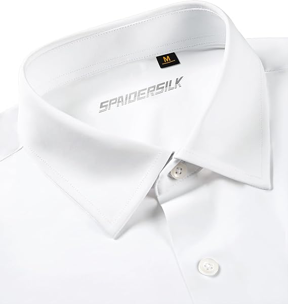Mans Langmou Slim Fit, Spiervas, Kreukelvry, Knoop-af Rekbaar