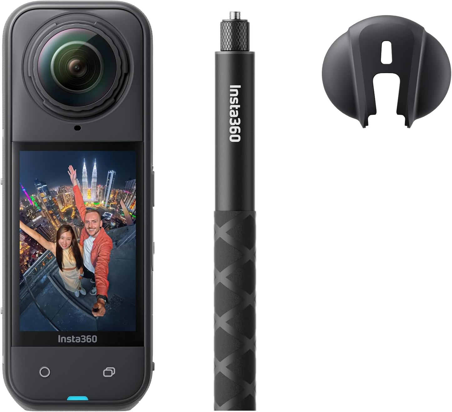 Insta360 X5 Get-Set Bundle - Waterproof 8K 360° Action Camera, Leading Low Light, Invisible Selfie Stick Effect, Rugged and Replaceable Lens, 3-Hour Battery, Built-in Wind Guard, Stabilization