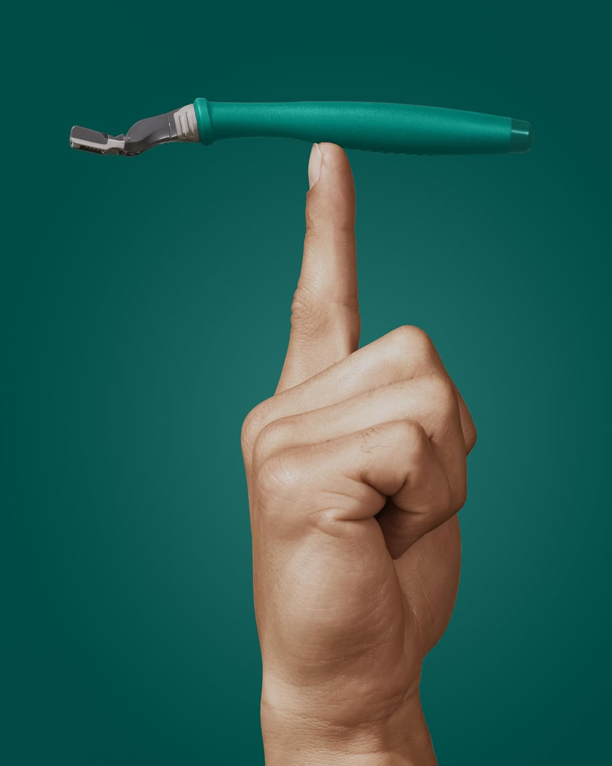 Razor Handle and Blade Cartridge- German Engineered Blades (Tropical Green)