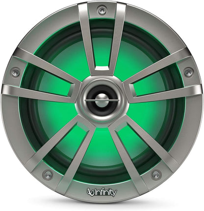 Infinity INF622MLT 622MLT Marine Boat 6.5 inches RGB LED Coaxial Speakers - Titanium