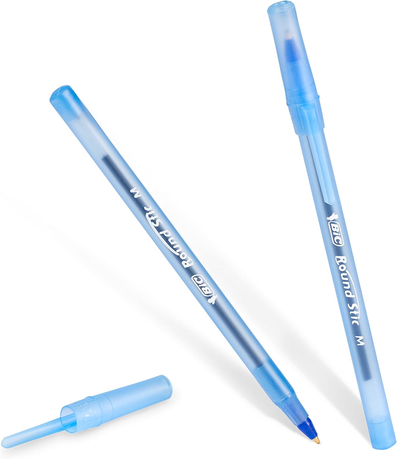 BIC Round Stic Xtra Life Ballpoint Pen with 1.0 mm Medium Point 60CT Blue Ink - (Pack of 2)
