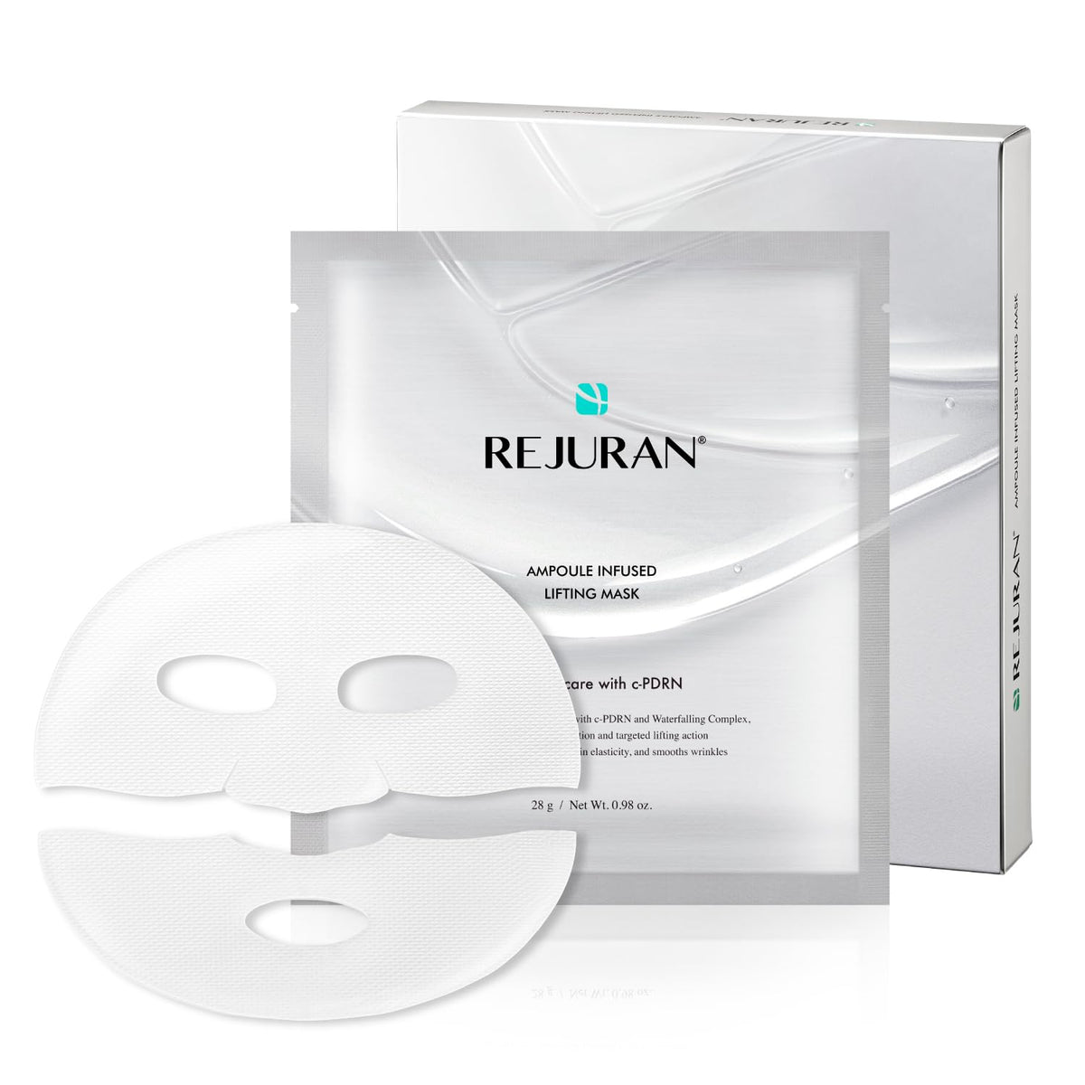 REJURAN Ampoule Infused Lifting Mask, DOT™ c-PDRN® Hydrogel, 4 Count