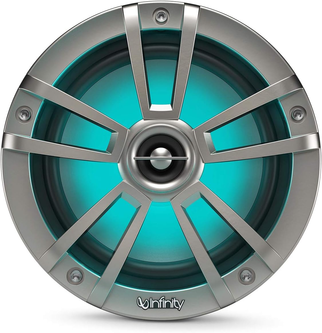 Infinity INF622MLT 622MLT Marine Boat 6.5 inches RGB LED Coaxial Speakers - Titanium