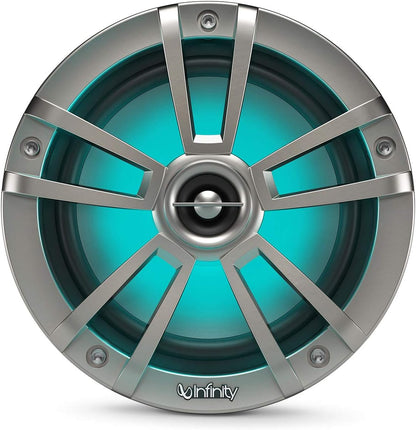 Infinity INF622MLT 622MLT Marine Boat 6.5 inches RGB LED Coaxial Speakers - Titanium