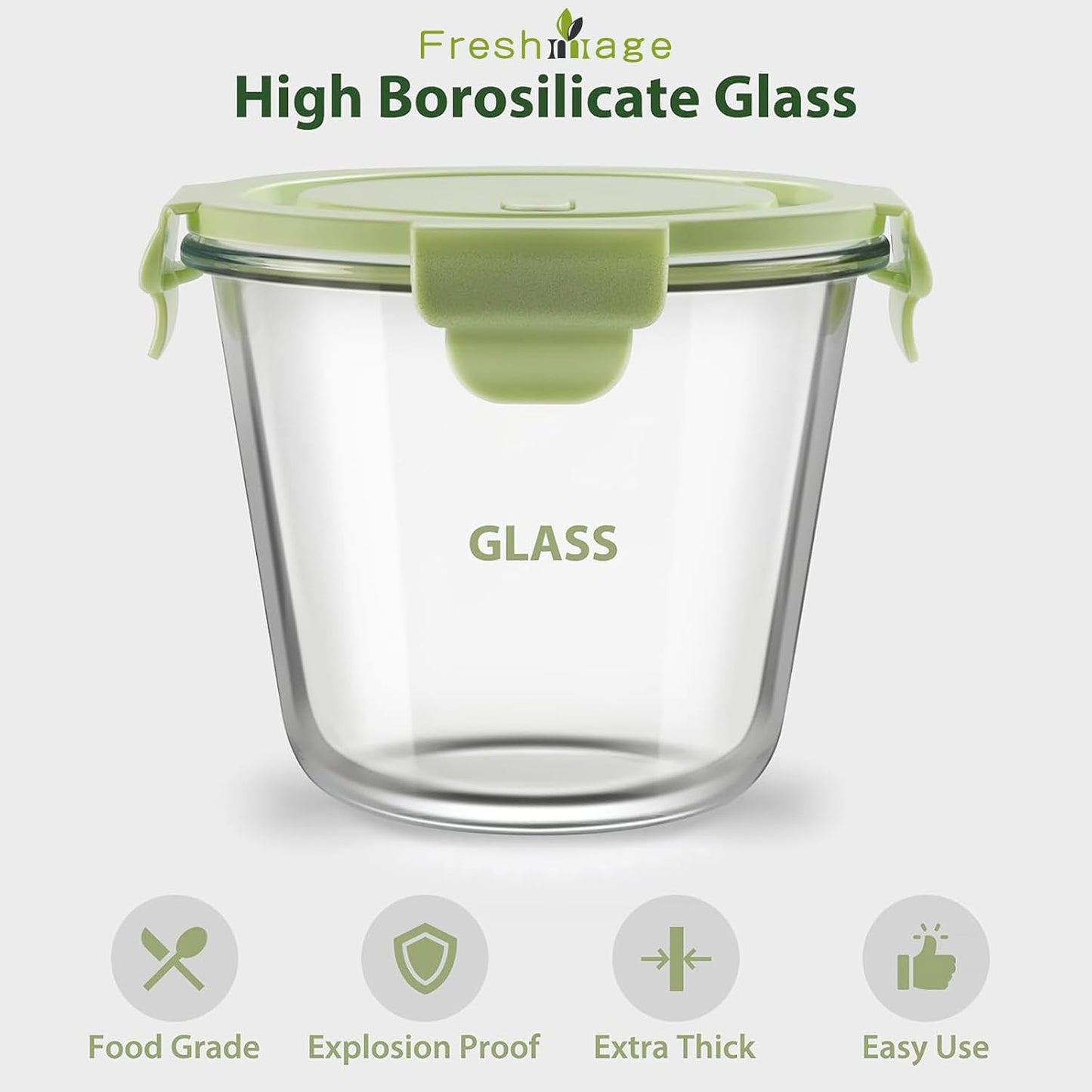 8 STUKS Glas Maaltydvoorbereidingshouers met Deksel, Lugdigte 3-Kop Glasbergingshouerstel, Hittebestand BPA-vry vir Sop-oorskiet, Mikrogolf-, Skottelgoedwasser- en Vrieskashouer (4 Pakke Gemengde kleure)
