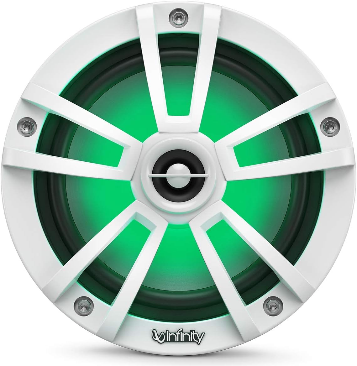 Infinity Marine Boat 6.5 Inch RGB LED Coaxial Speakers - White