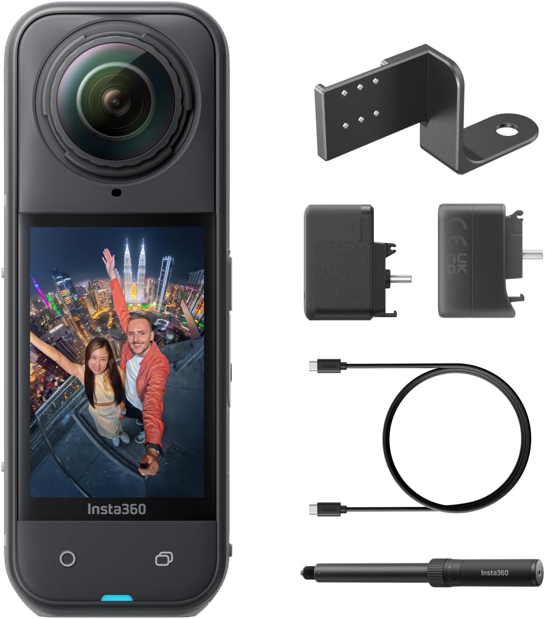 Insta360 X5 Creator Bundle - Waterproof 8K 360° Action Camera, Leading Low Light, Invisible Selfie Stick Effect, Rugged & Replaceable Lens, 3-Hour Battery, Clear Audio, Stabilization, AI Editing