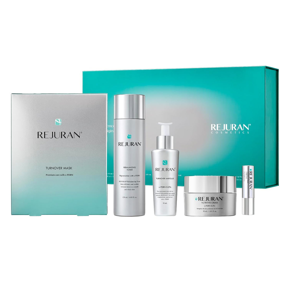 REJURAN Total Aesthetic Set, c-PDRN® Korean Skincare Gift Set, 5 Pieces