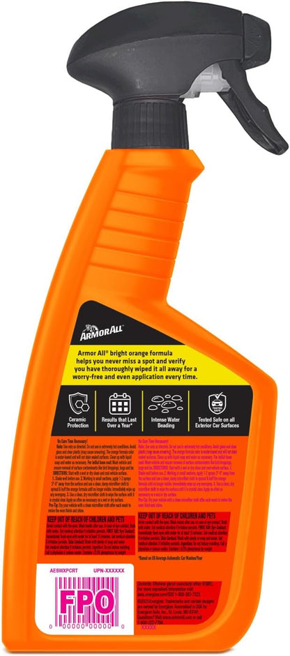 Armor All Extreme Shield Protect & Shine Ceramic Wax, Kleurveranderende Spuitkarwas (473 ml)