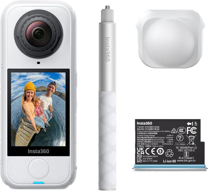 Insta360 X4 Air Starter Bundle - Lightweight 165g 8K 360 Camera, Invisible Selfie Stick, Replaceable Lenses, Shoot First & Frame Later, Built-in Wind Guard, FlowState Stabilization, AI-Powered App