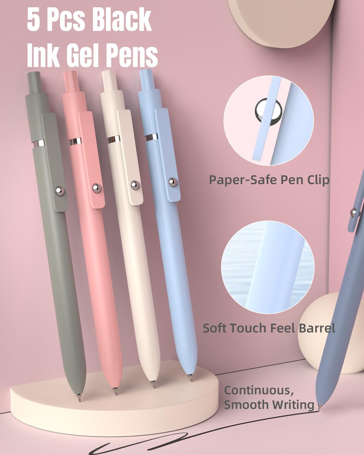 Aesthetic All-in-One Bulk Pack Supplies - Mechanical Graphite Pencil for Students Stationary School Essentials - (Pink)