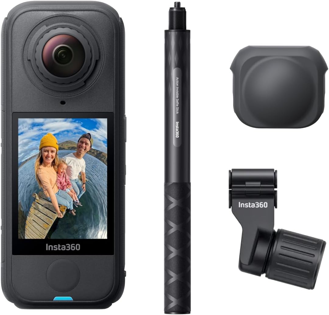 Insta360 X4 Air Ski Bundle - Waterproof & Lightweight 165g 8K 360 Camera, Invisible Selfie Stick, Replaceable Lenses, Shoot First & Frame Later, Built-in Wind Guard, Stabilization, AI-Powered App