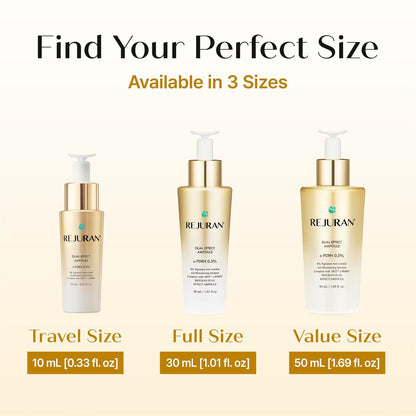 REJURAN Dual Effect Ampoule DOT DUAL cPDRN Face Serum 0.33 floz Travel Size